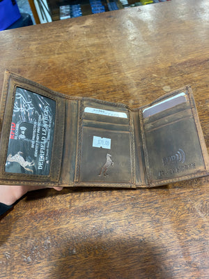 CRAZY HORSE RFID Men’s Leather Wallet Trifold
