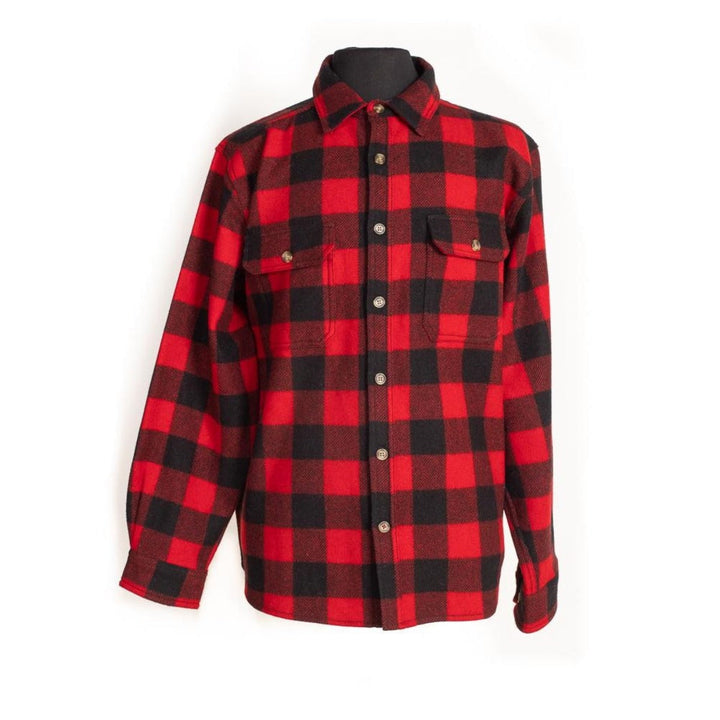 Woolly Dry Goods Men's Check TALL Washable Wool Shirt (WS03T)