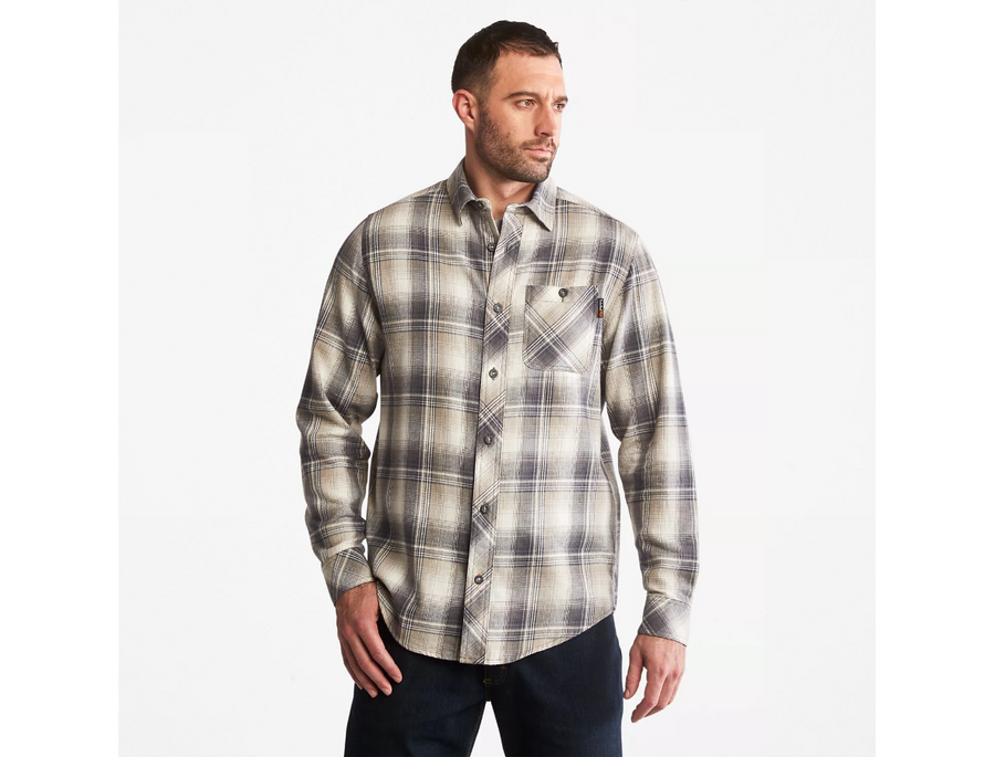 Timberland Pro Mens Woodfort Mid Weight Flannel button up  Work Shirt