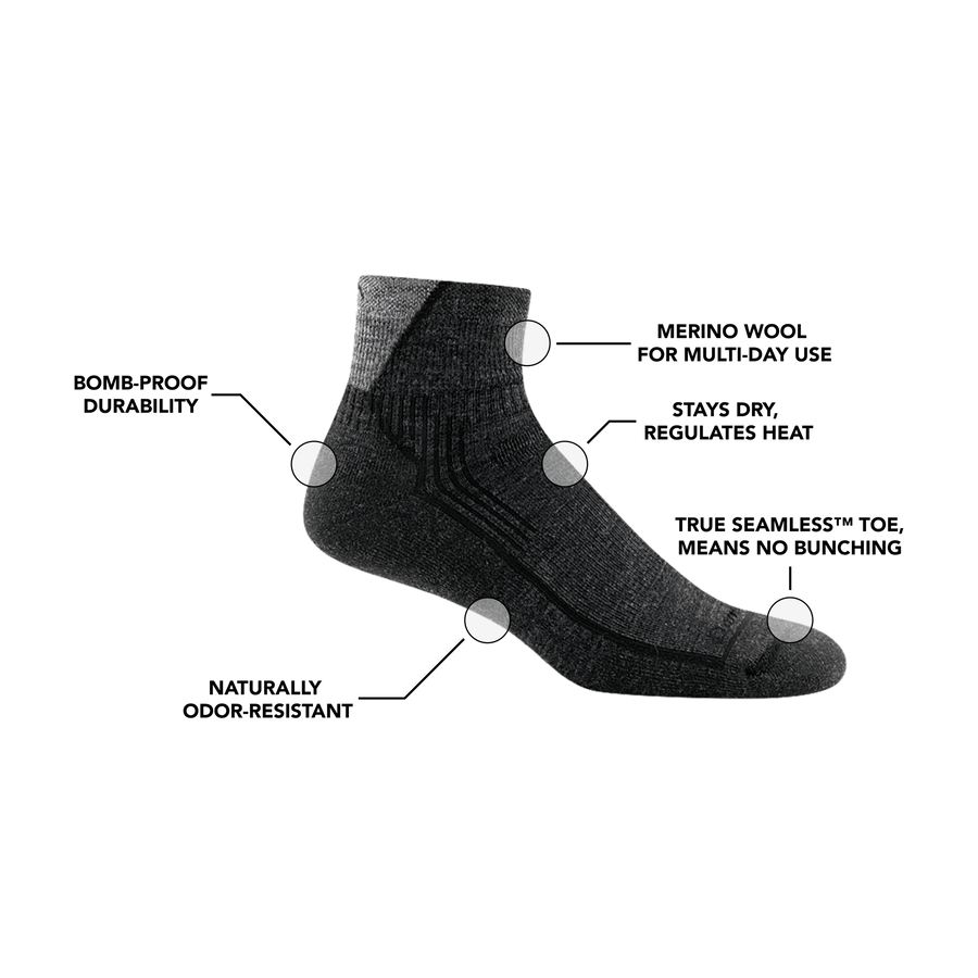 Darn Tough Men's Hiker Quarter Midweight Hiking Sock (1959)